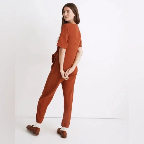 Madewell Knit Tie Knot Jumpsuit in Faded Rust Size XXS
MC983 - Picture 3 of 8